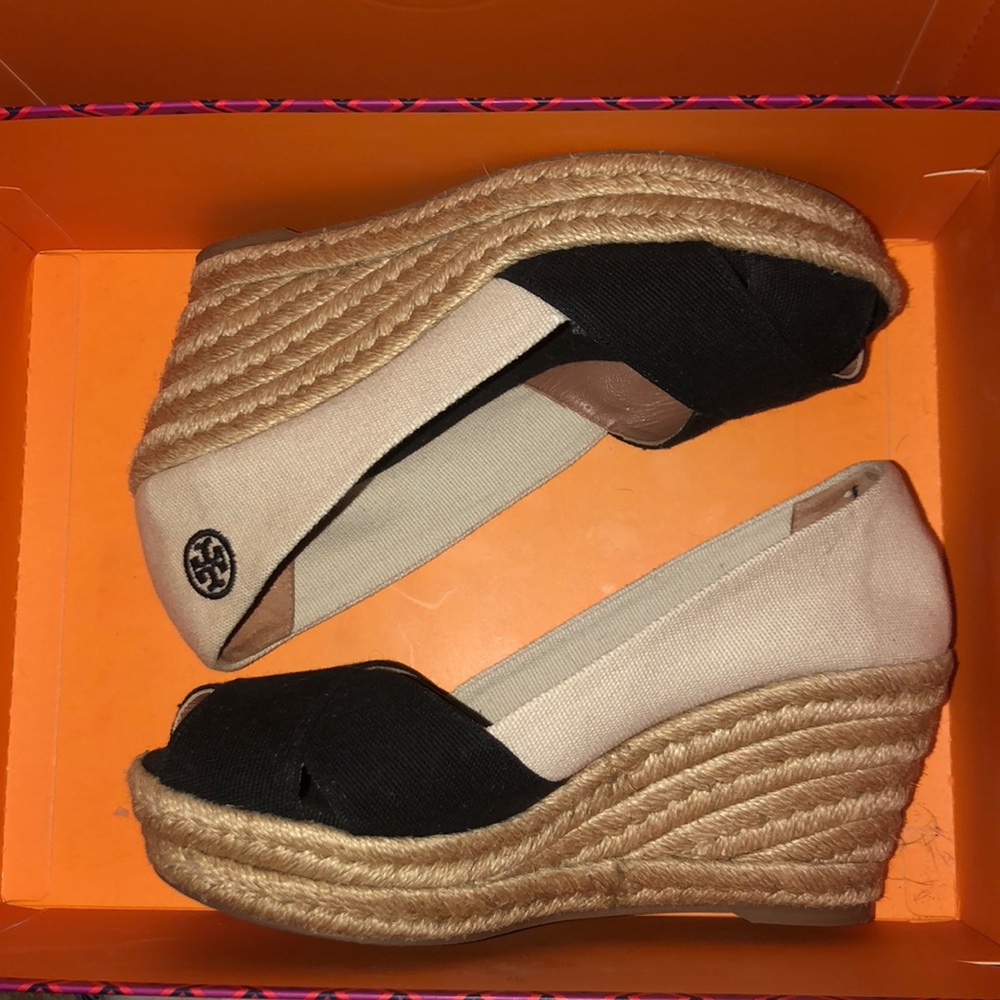 Brand new Tory Burch espadrille wedges